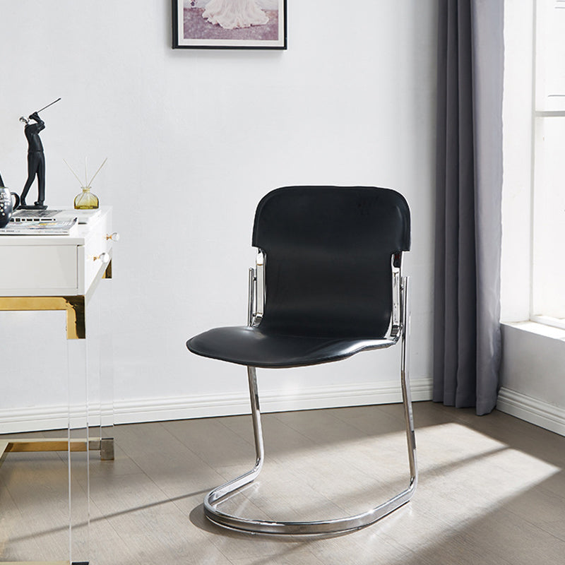 Metal Kitchen Dining Chairs Contemporary Dining Side Chair in Black