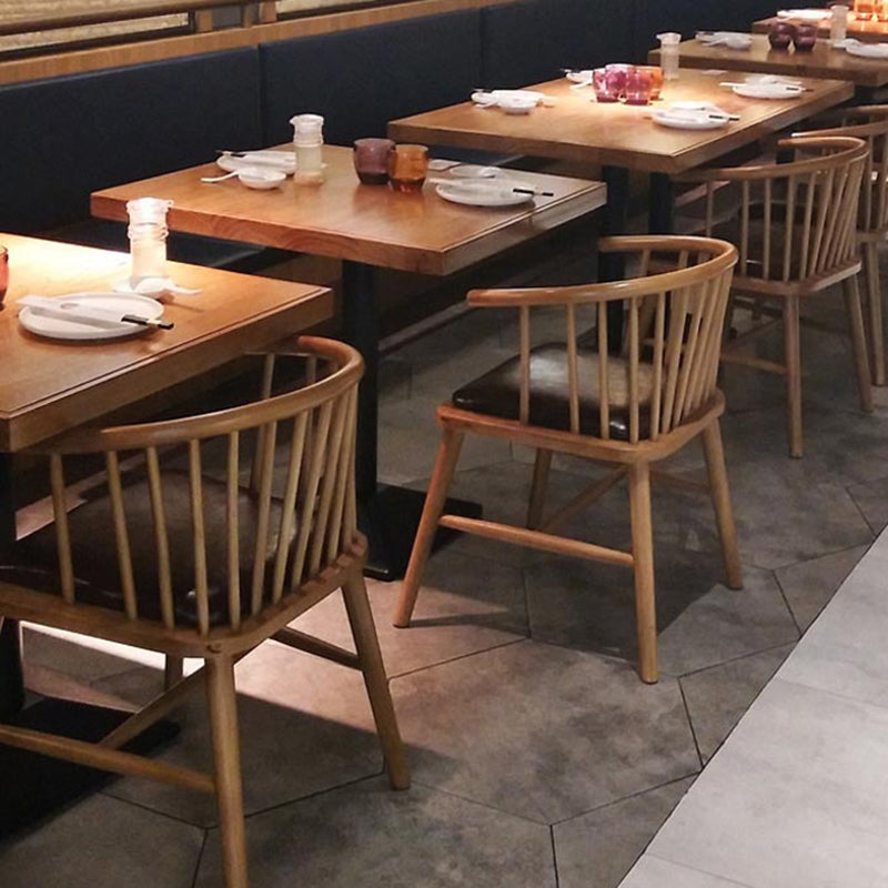 Wood Side Dining Arm Chair Contemporary Windsor Back Side Chair