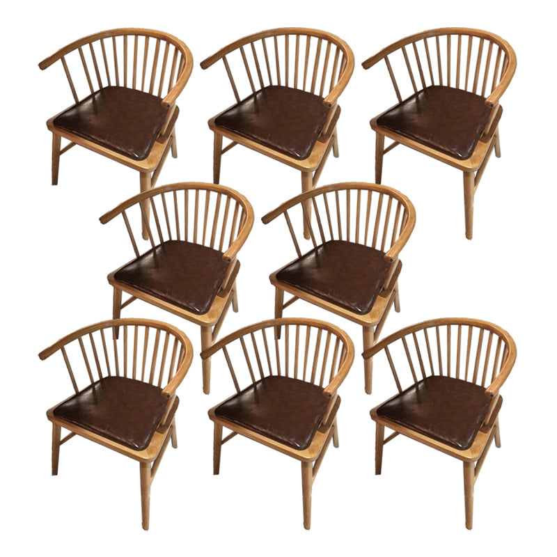 Wood Side Dining Arm Chair Contemporary Windsor Back Side Chair