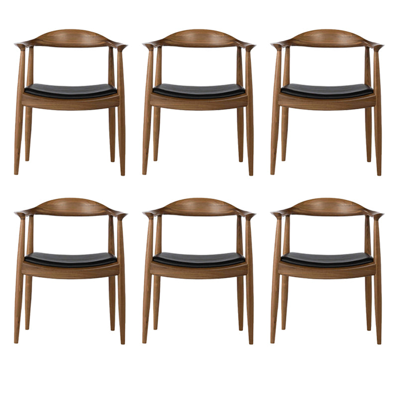 Wood Side Dining Arm Chairs Contemporary Open Back Dining Side Chairs