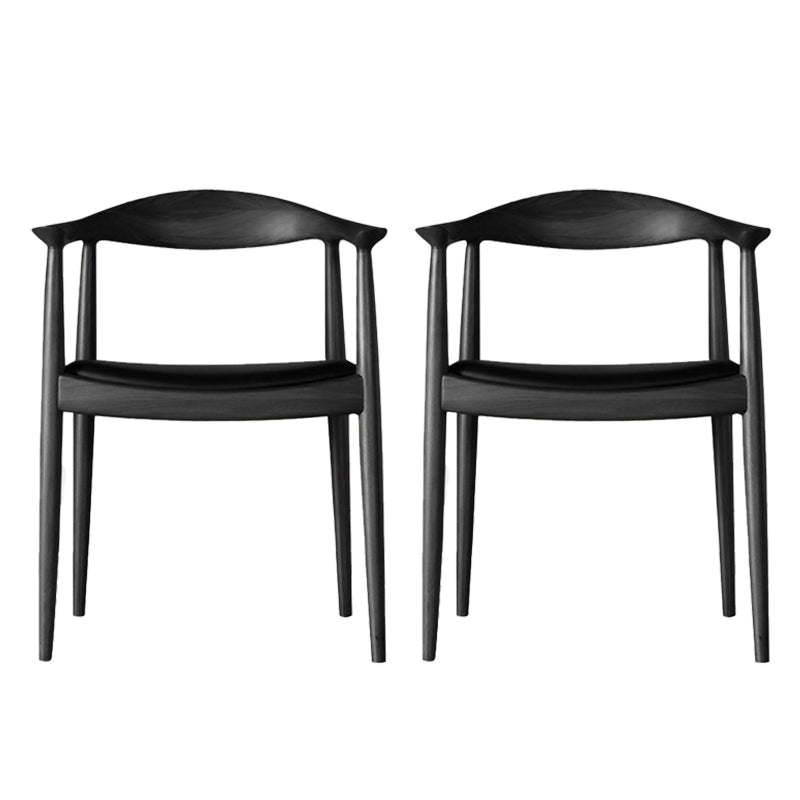 Wood Side Dining Arm Chairs Contemporary Open Back Dining Side Chairs