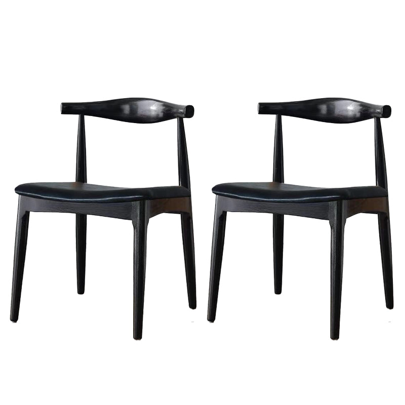 Contemporary Side Chair Wood Open Back Dining Room Chair for Indoor
