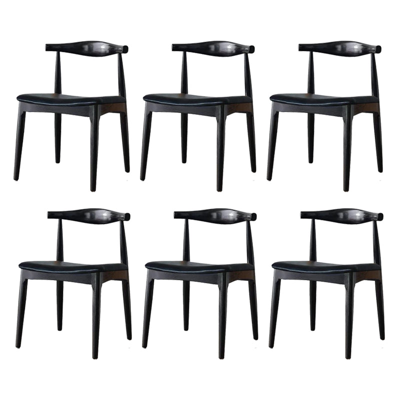 Contemporary Side Chair Wood Open Back Dining Room Chair for Indoor