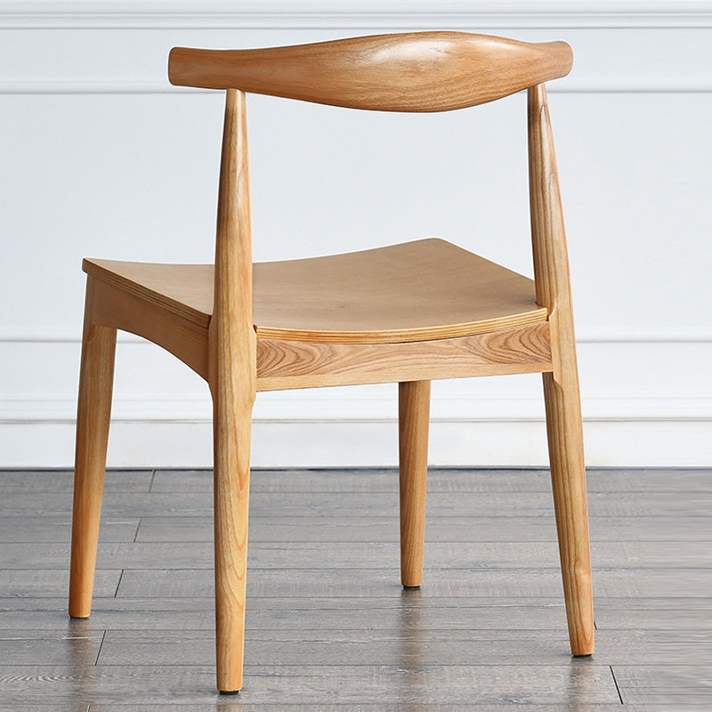 Contemporary Side Chair Wood Open Back Dining Room Chair for Indoor