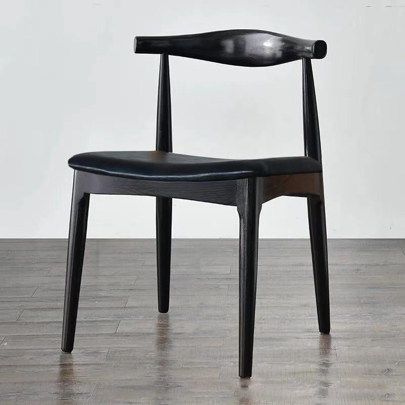 Contemporary Side Chair Wood Open Back Dining Room Chair for Indoor
