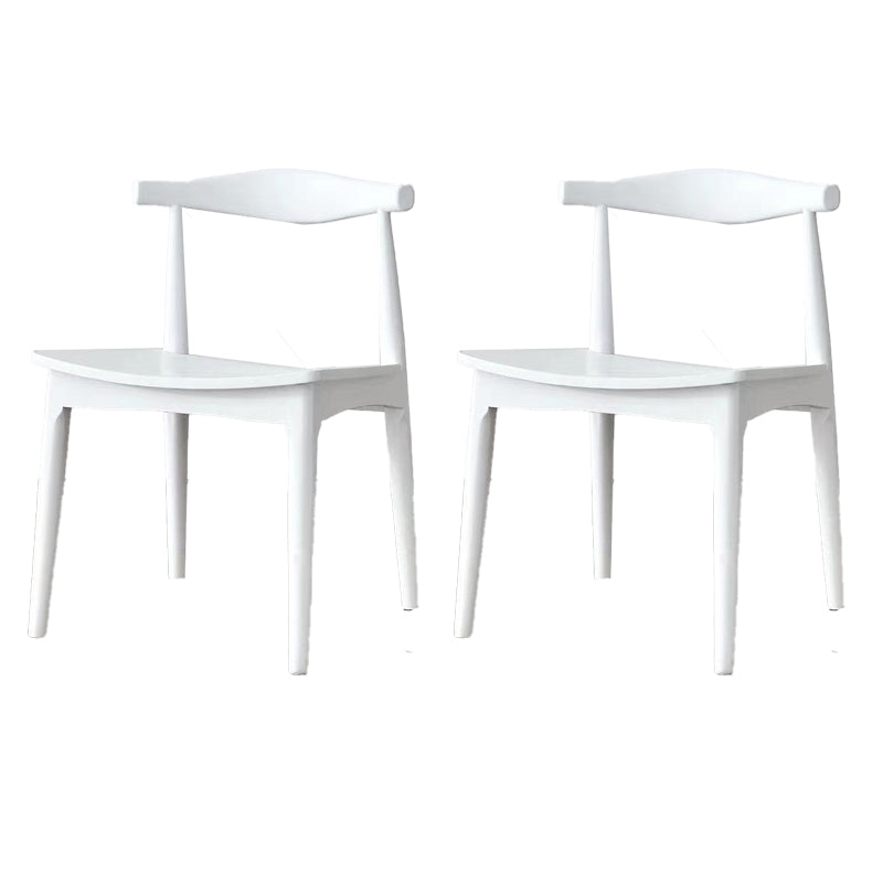 Contemporary Side Chair Wood Open Back Dining Room Chair for Indoor