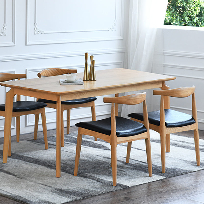 Contemporary Side Chair Wood Open Back Dining Room Chair for Indoor