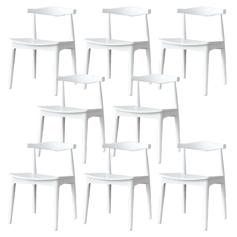 Contemporary Side Chair Wood Open Back Dining Room Chair for Indoor