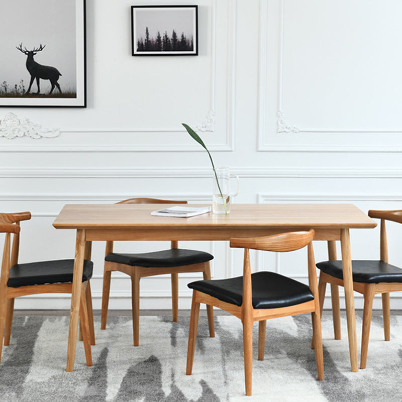 Contemporary Side Chair Wood Open Back Dining Room Chair for Indoor