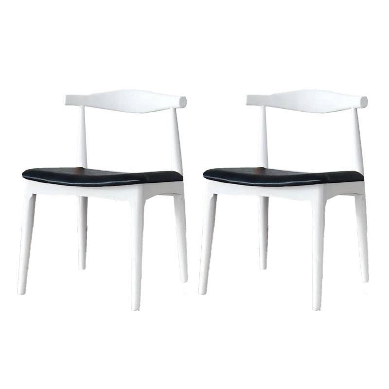 Contemporary Side Chair Wood Open Back Dining Room Chair for Indoor