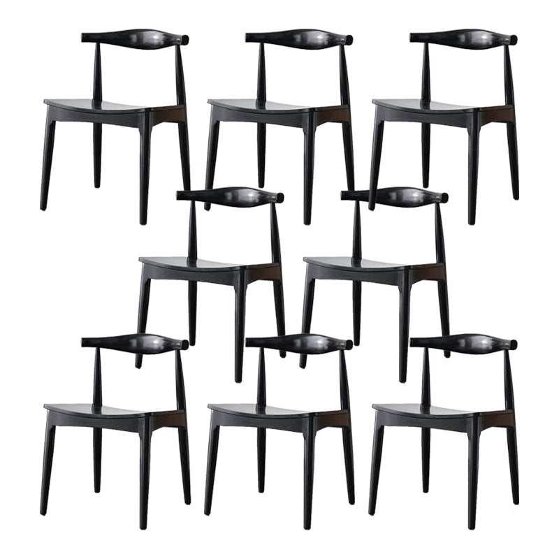 Contemporary Side Chair Wood Open Back Dining Room Chair for Indoor