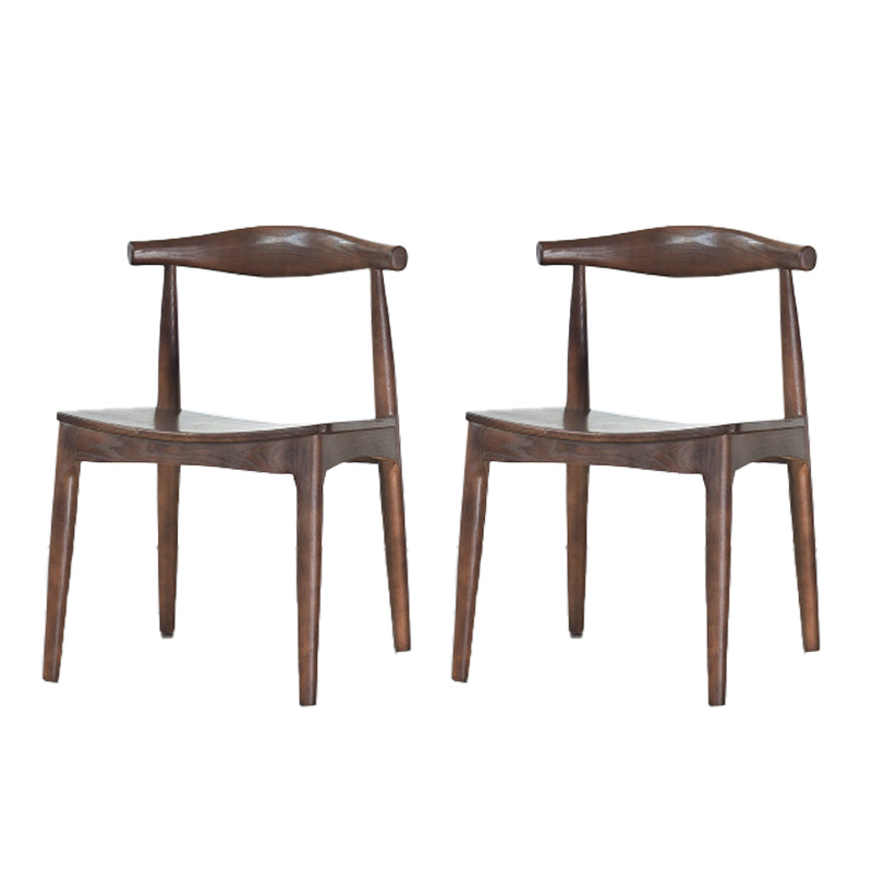 Contemporary Side Chair Wood Open Back Dining Room Chair for Indoor