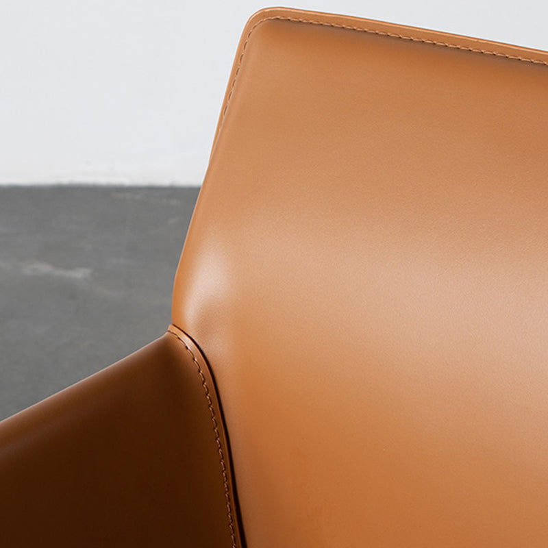 Contemporary Arm Chair Solid Back Dining Room Chair for Kitchen