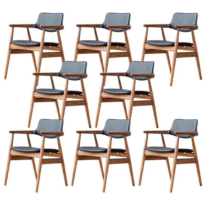Contemporary Arm Chair Wood Open Back Dining Room Chair for Indoor
