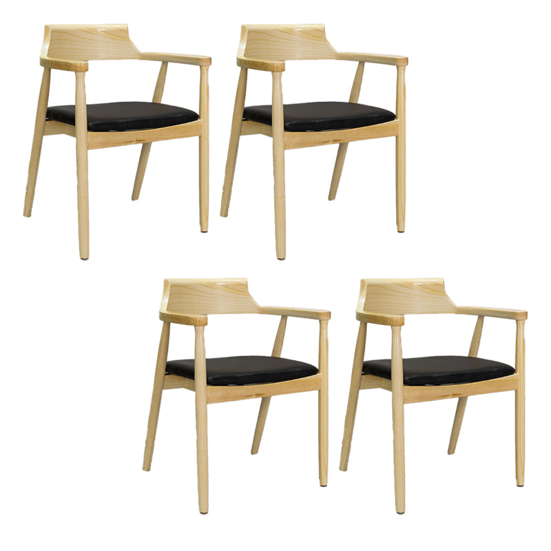 Contemporary Arm Chair Wood Open Back Dining Room Chair for Home