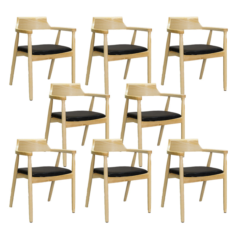 Contemporary Arm Chair Wood Open Back Dining Room Chair for Home