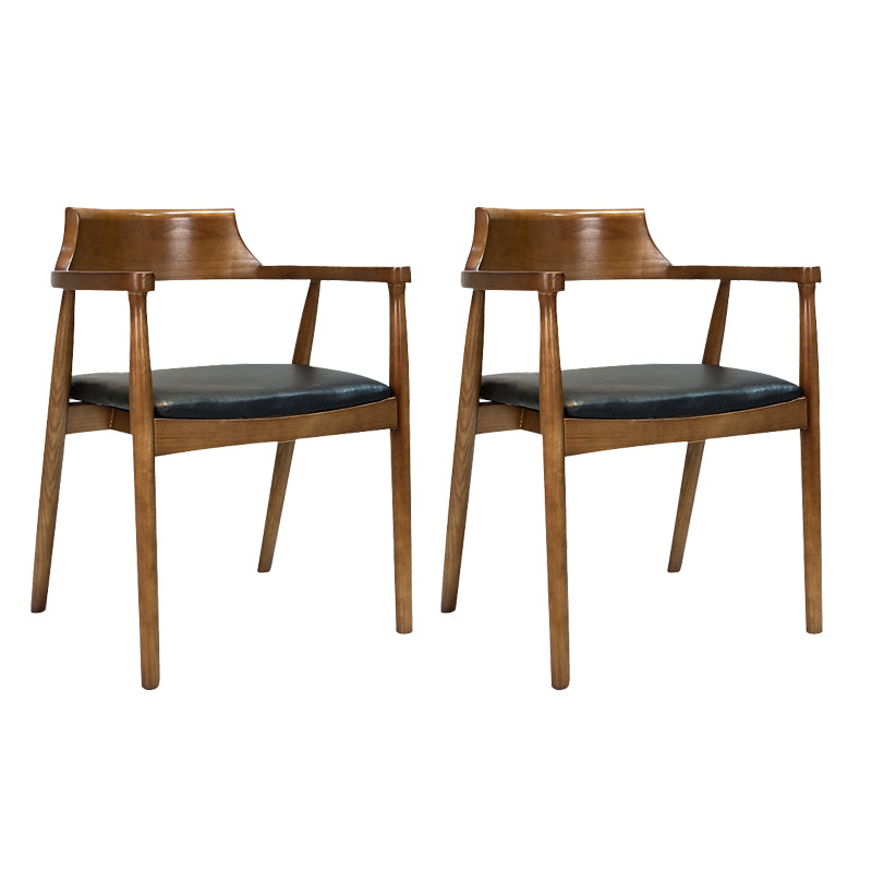 Contemporary Arm Chair Wood Open Back Dining Room Chair for Home