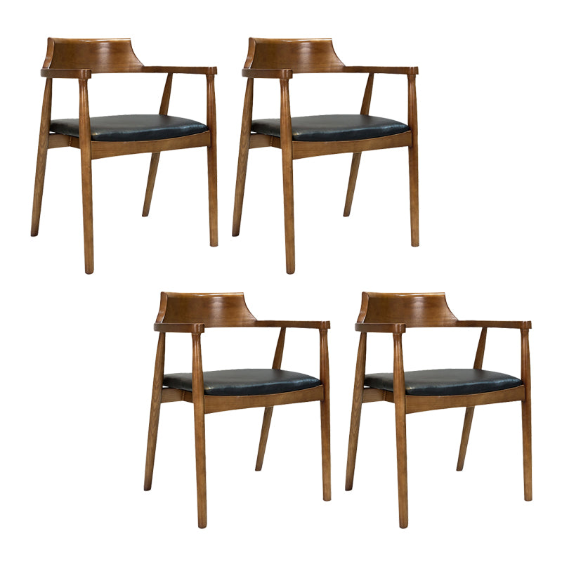 Contemporary Arm Chair Wood Open Back Dining Room Chair for Home