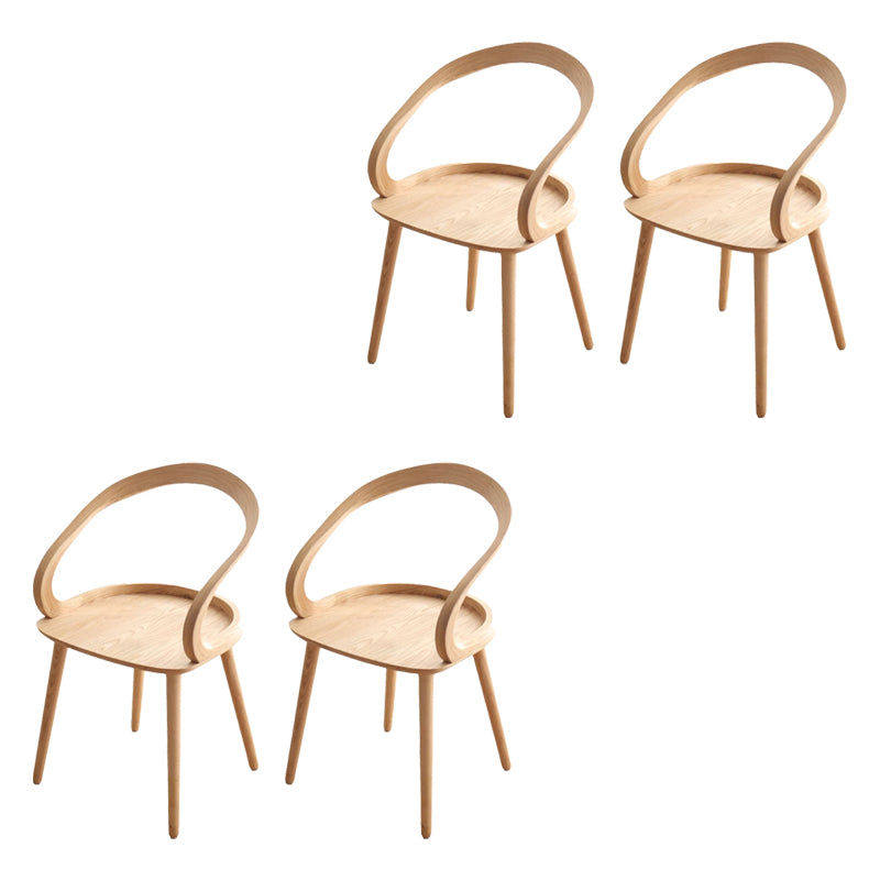 Traditional Arm Chair Open Back Wood Dining Room Chair for Kitchen