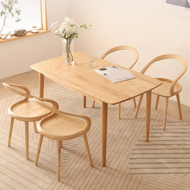 Traditional Arm Chair Open Back Wood Dining Room Chair for Kitchen