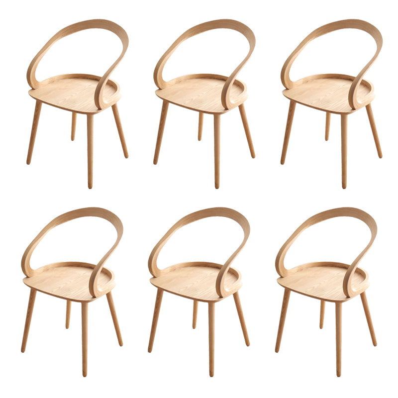 Traditional Arm Chair Open Back Wood Dining Room Chair for Kitchen