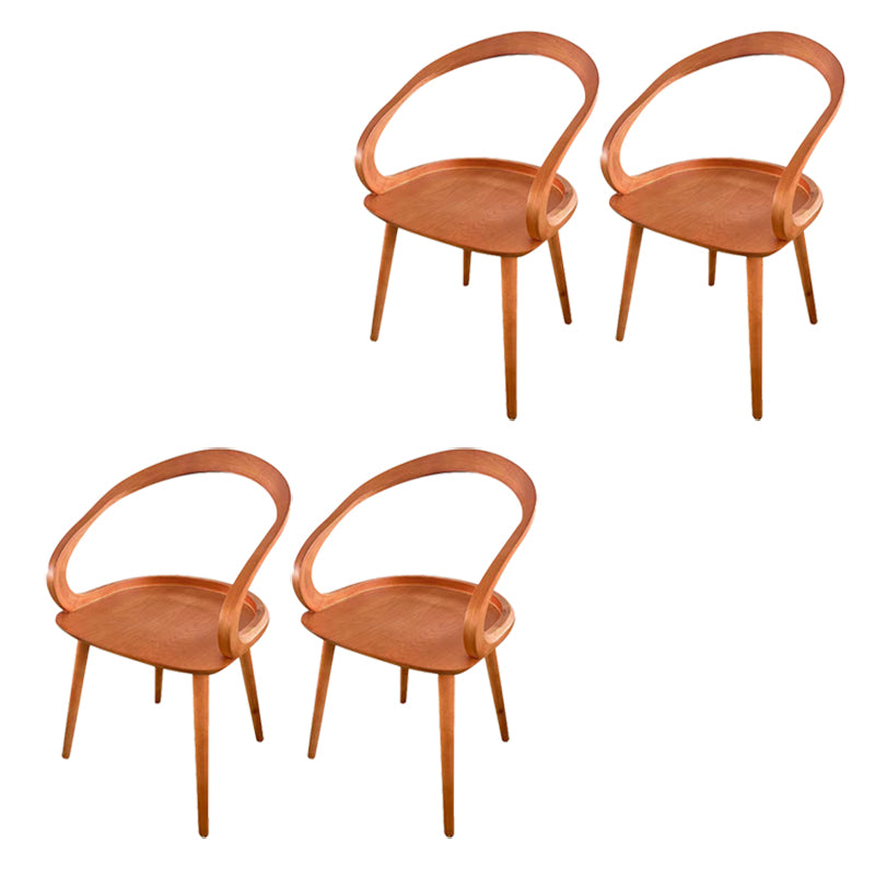 Traditional Arm Chair Open Back Wood Dining Room Chair for Kitchen