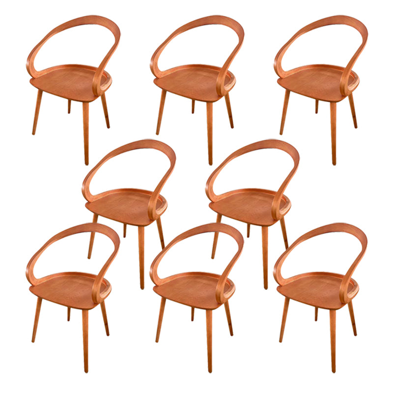 Traditional Arm Chair Open Back Wood Dining Room Chair for Kitchen