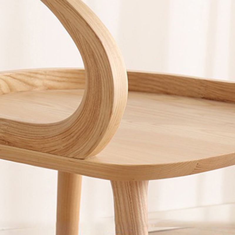 Traditional Arm Chair Open Back Wood Dining Room Chair for Kitchen