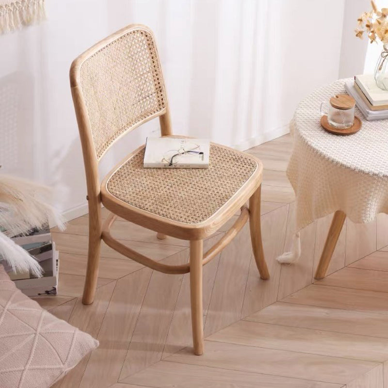 Contemporary Side Chair Wood Open Back Dining Room Chair for Kitchen