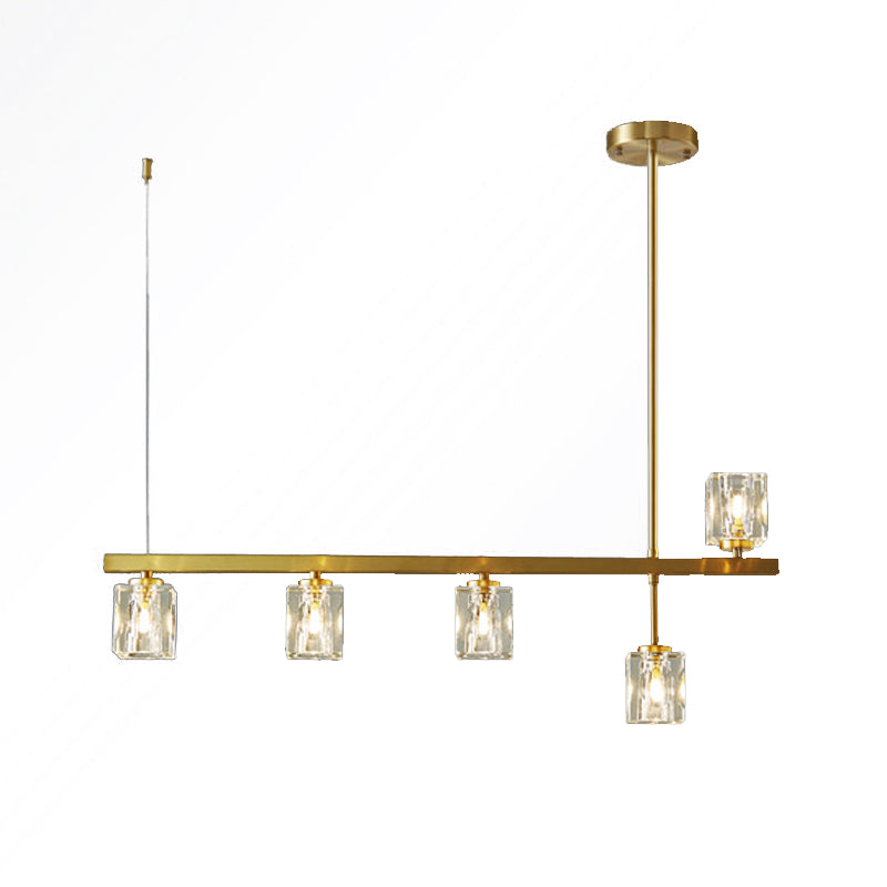 Contemporary 4/5/6-Light Golden Kitchen Island Lighting LED Ceiling Light
