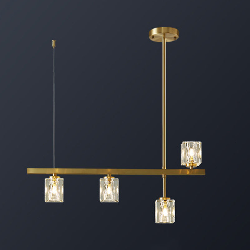 Contemporary 4/5/6-Light Golden Kitchen Island Lighting LED Ceiling Light