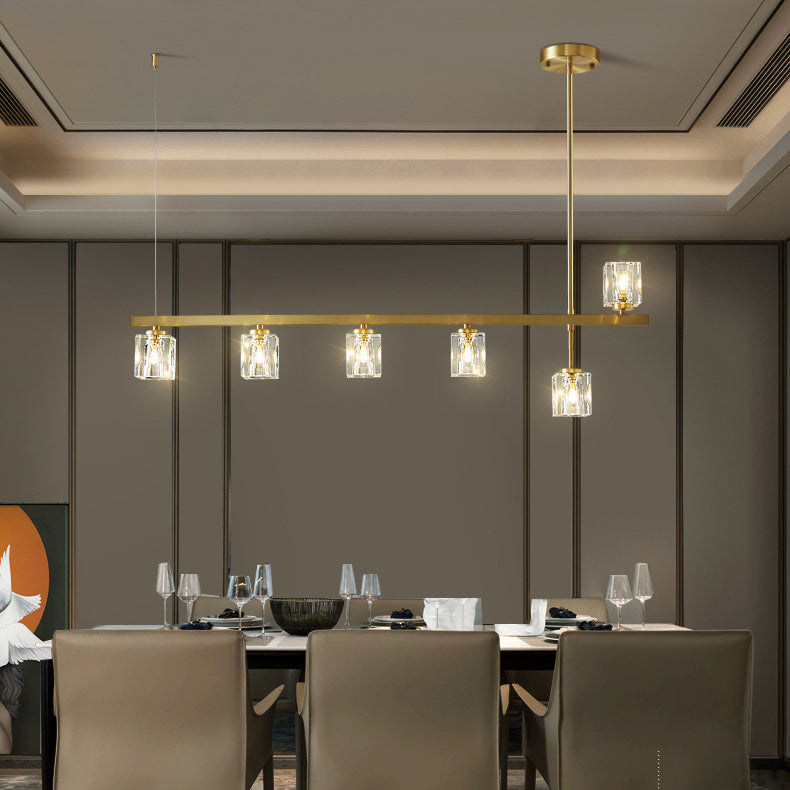Contemporary 4/5/6-Light Golden Kitchen Island Lighting LED Ceiling Light