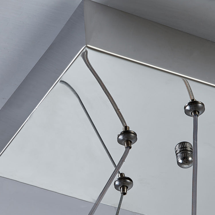 Single Contemporary Silver Kitchen Island Lighting LED Ceiling Light