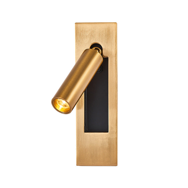 Modern Style Cylinder Shade Wall Lamp Metal 1 Light Sconce Light for Bedroom