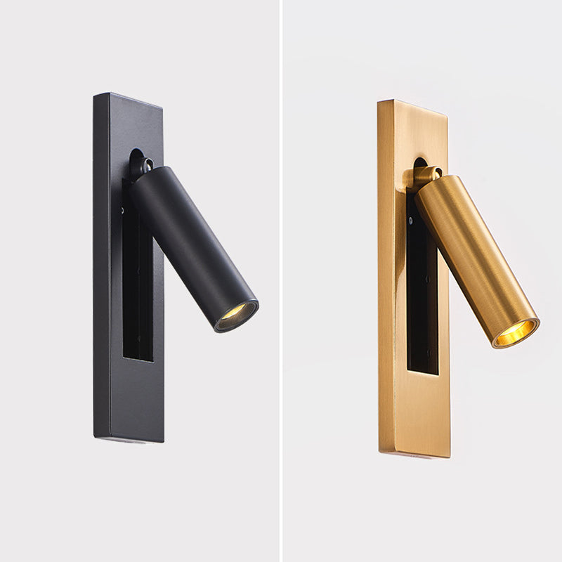 Modern Style Cylinder Shade Wall Lamp Metal 1 Light Sconce Light for Bedroom