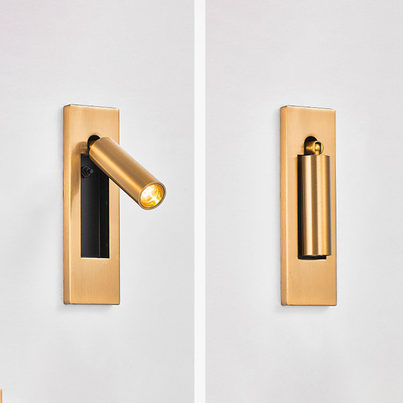 Modern Style Cylinder Shade Wall Lamp Metal 1 Light Sconce Light for Bedroom