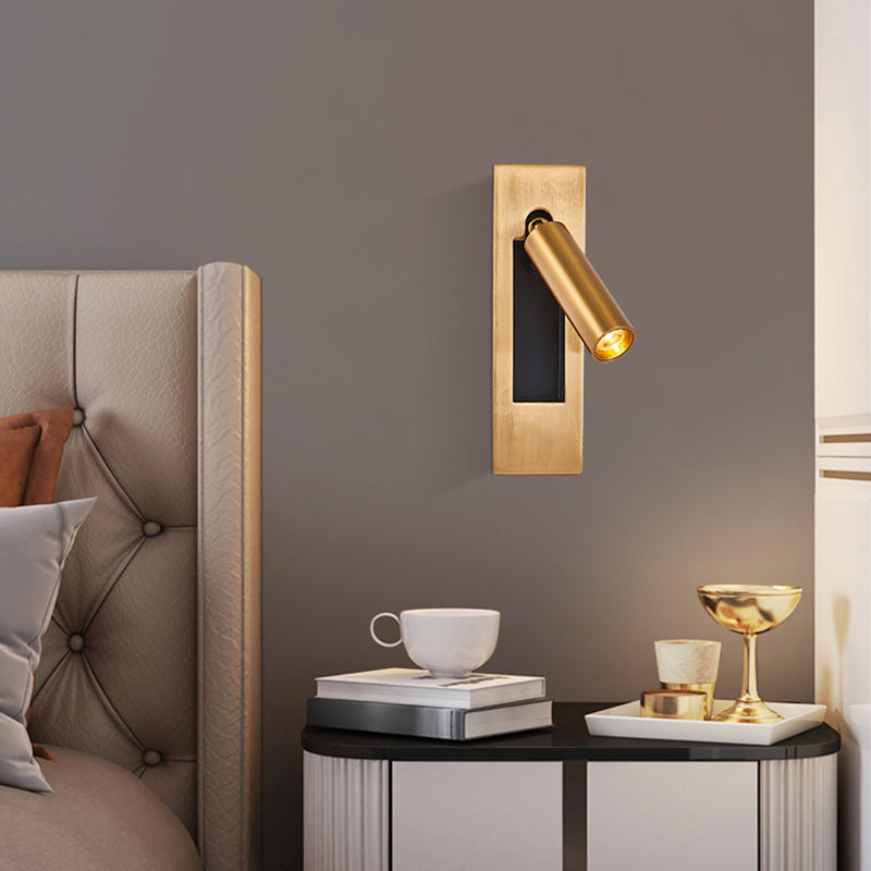 Modern Style Cylinder Shade Wall Lamp Metal 1 Light Sconce Light for Bedroom