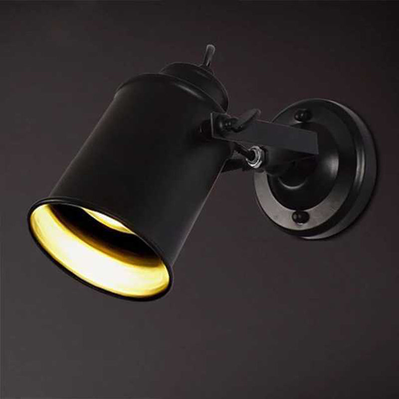 Industrial Style Iron Wall Mount Light Cylinder Shape Wall Lamp for Living Room