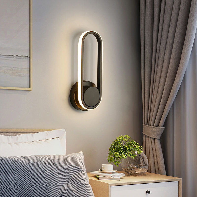 Rotatable Wall Lamp Modern LED Wall Mount Lamp with Plastic Shade for Bedroom