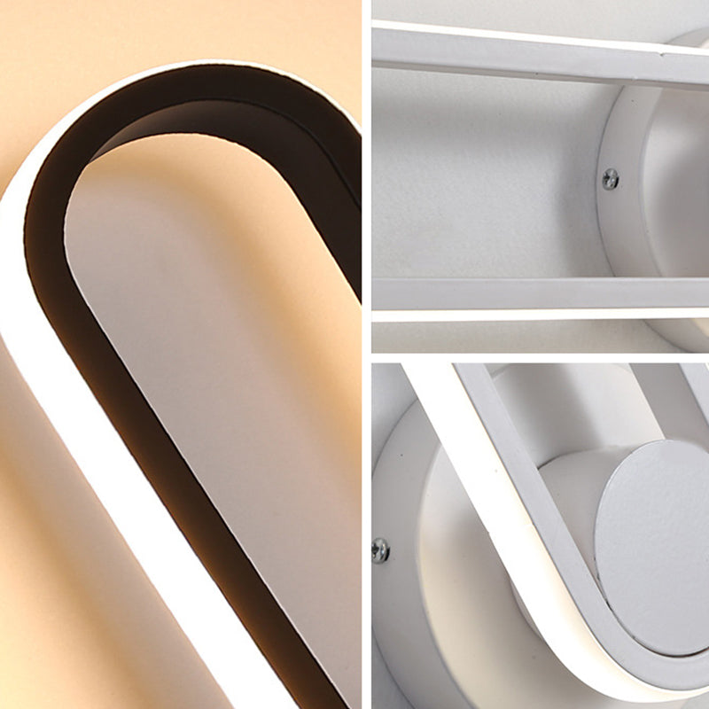 Rotatable Wall Lamp Modern LED Wall Mount Lamp with Plastic Shade for Bedroom