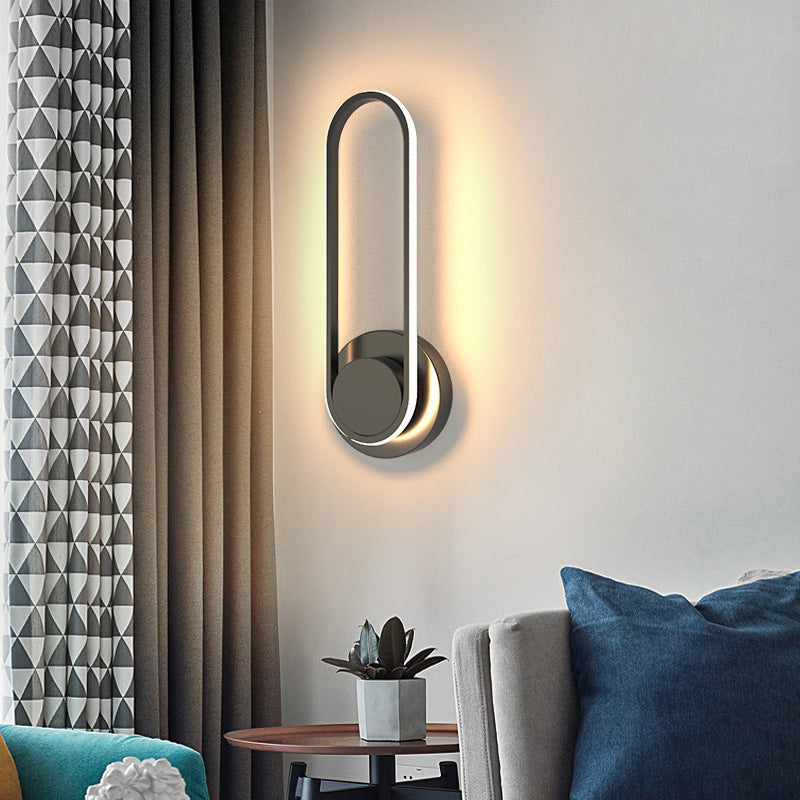 Rotatable Wall Lamp Modern LED Wall Mount Lamp with Plastic Shade for Bedroom