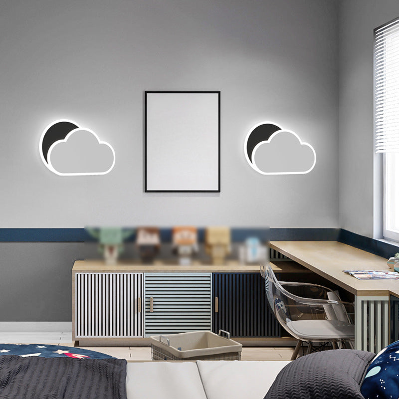 Modern LED Wall Lamp Children Wall Mount Lamp with Acrylic Shade for Bedroom