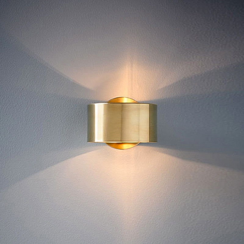 Gold Wall Lamp 1-Light Wall Mount Lamp with Metal Shade for Bedroom