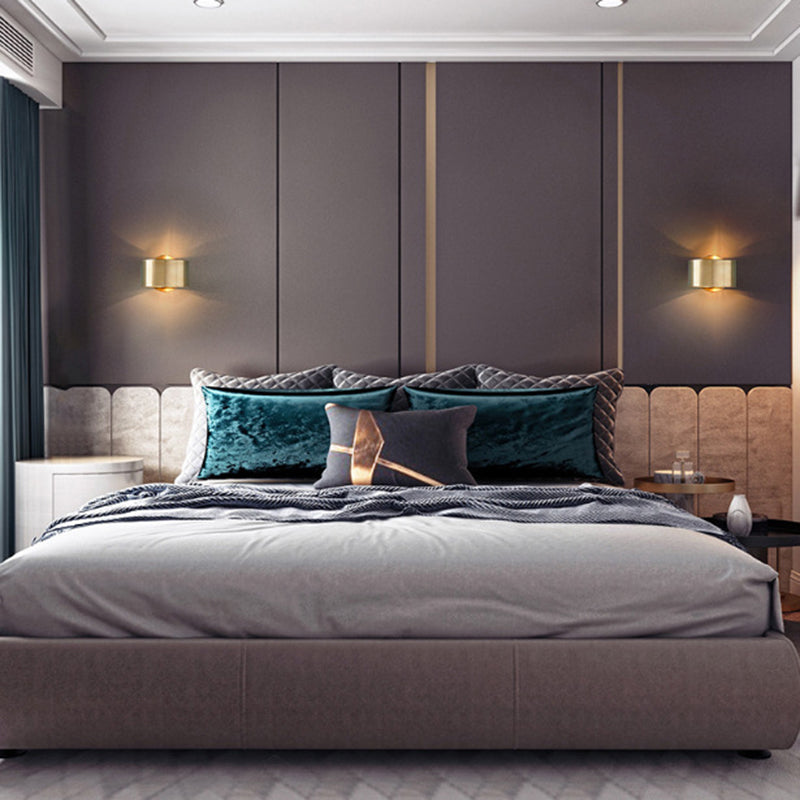 Gold Wall Lamp 1-Light Wall Mount Lamp with Metal Shade for Bedroom