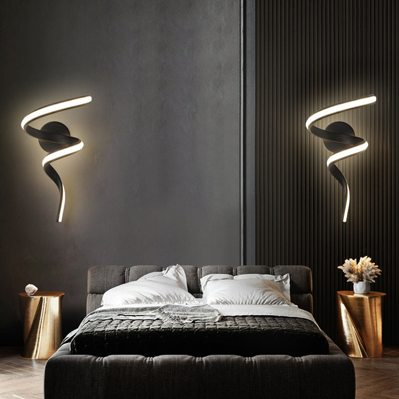Strip Shape Wall Lamp Modern Wall Mount Lamp with Silica Gel Shade for Bedroom