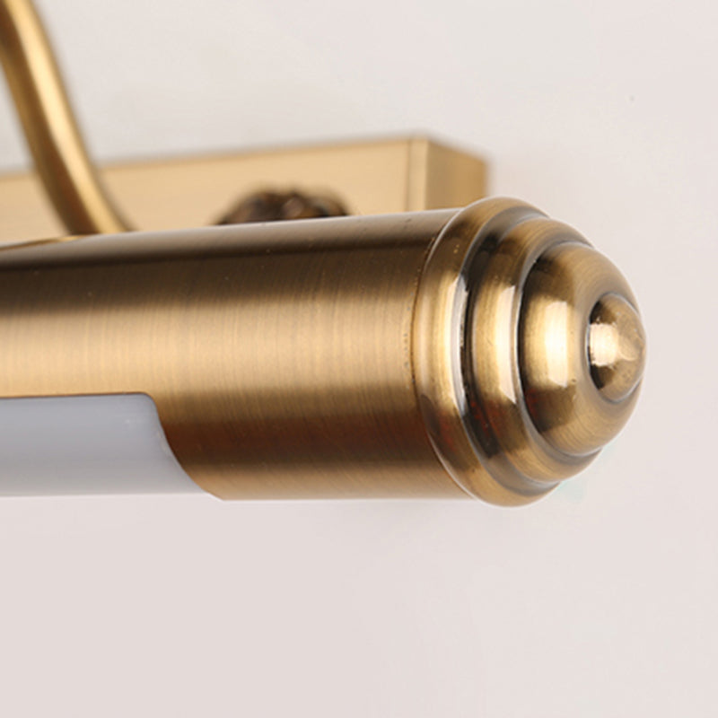 Gold LED Vanity Light Modern Simple Mirror Front Light with Acrylic Shade for Bathroom