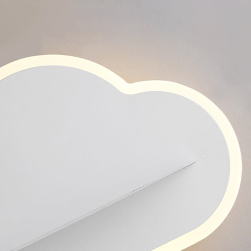 Cartoon Style Iron Wall Light LED Cloud Shape Wall Lamp for Children's Room