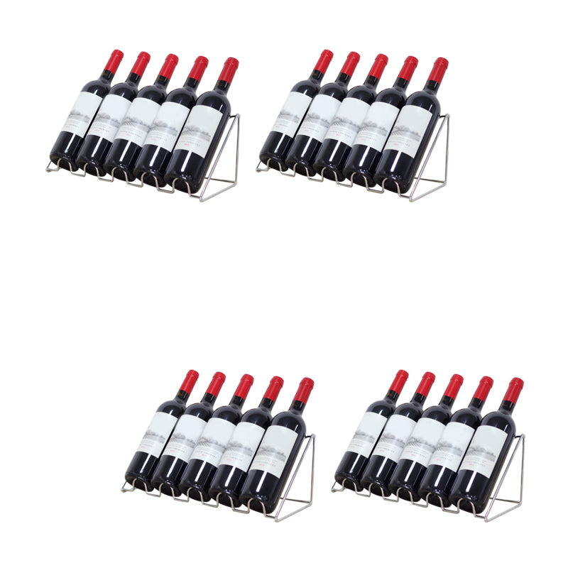 Modern Tabletop Wine Bottle Holder Metal Bottle Wine Rack with Wine Storage
