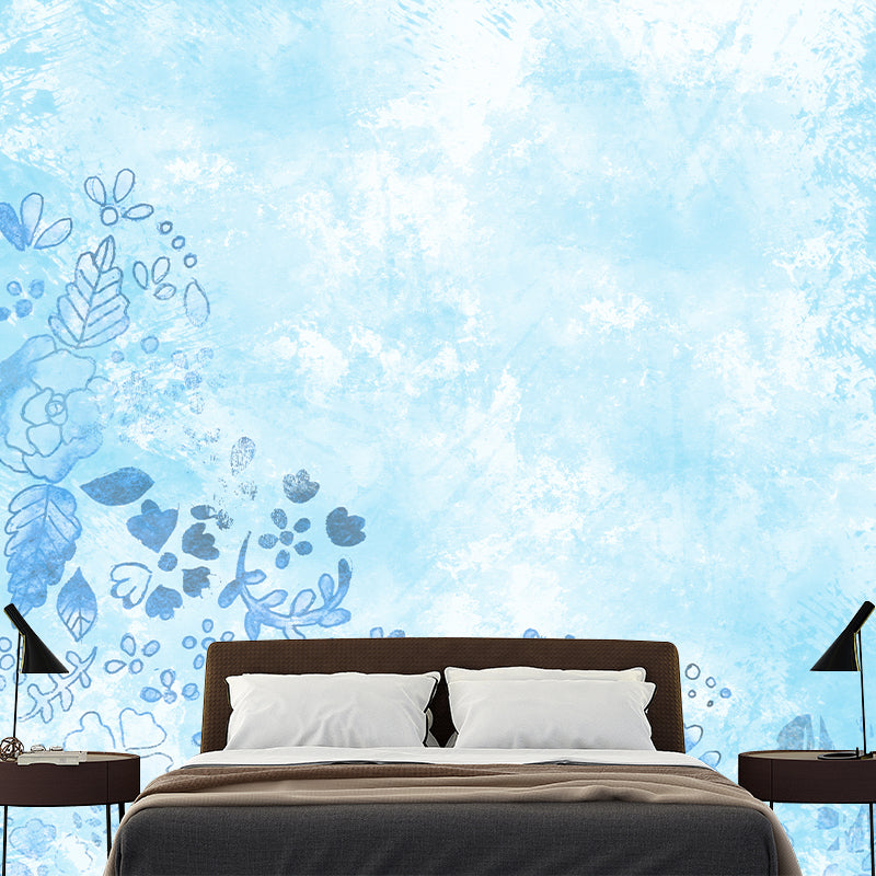 Plant Mildew Resistant Wallpaper Illustration Sleeping Room Wall Mural