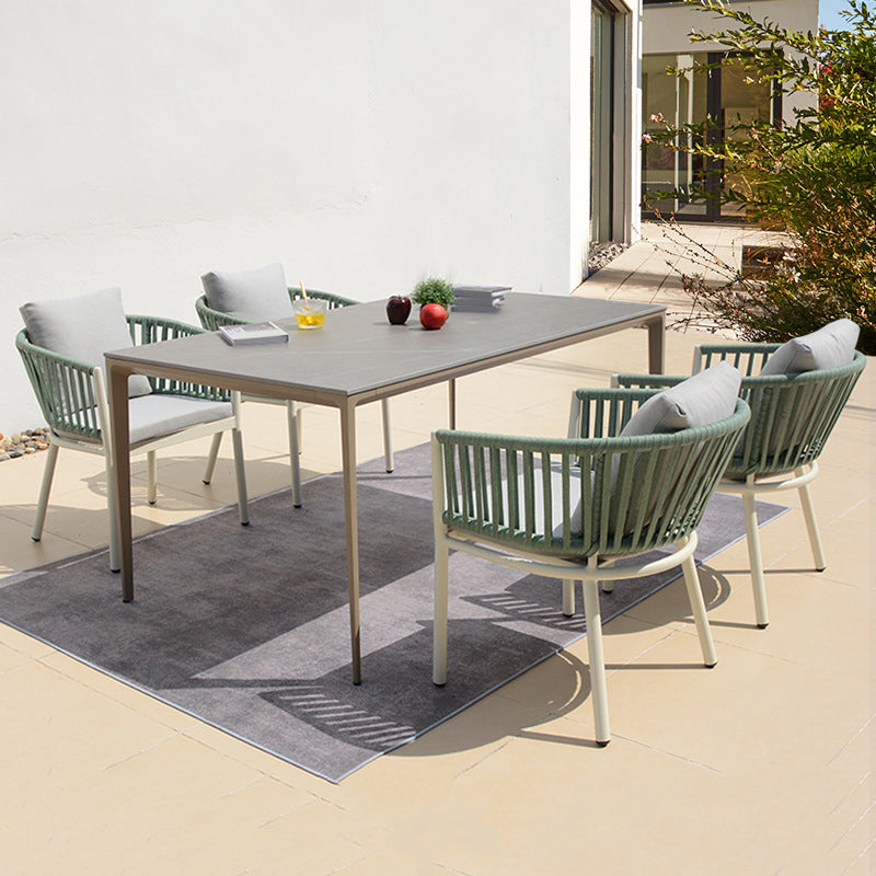 Bohemian Style 1/4/5 Pieces Dining Set Stone Dining Table Set for Outdoor